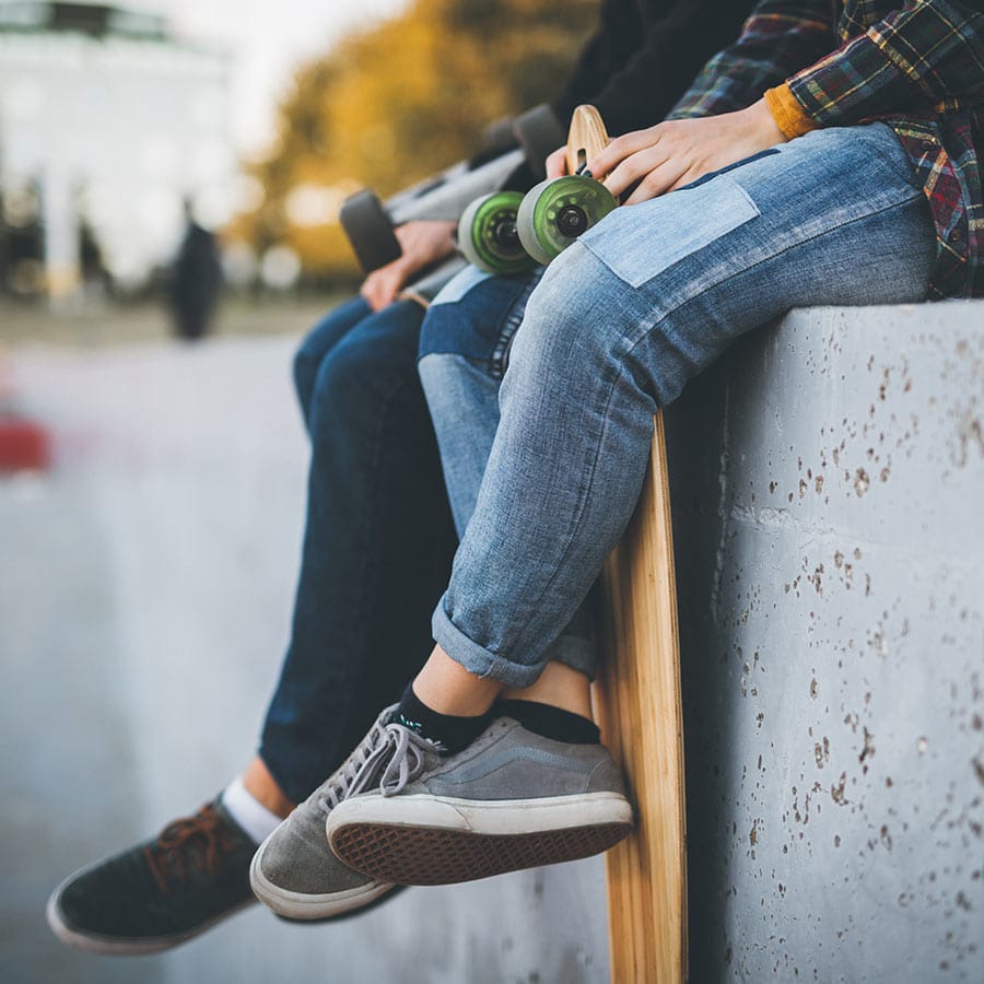 skateboarders-sitting